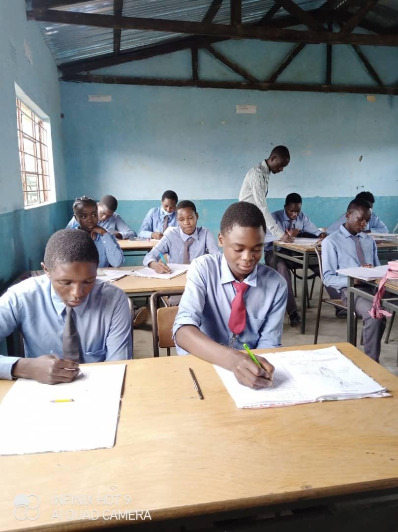 Pupils in class at Simooya Community Primary School