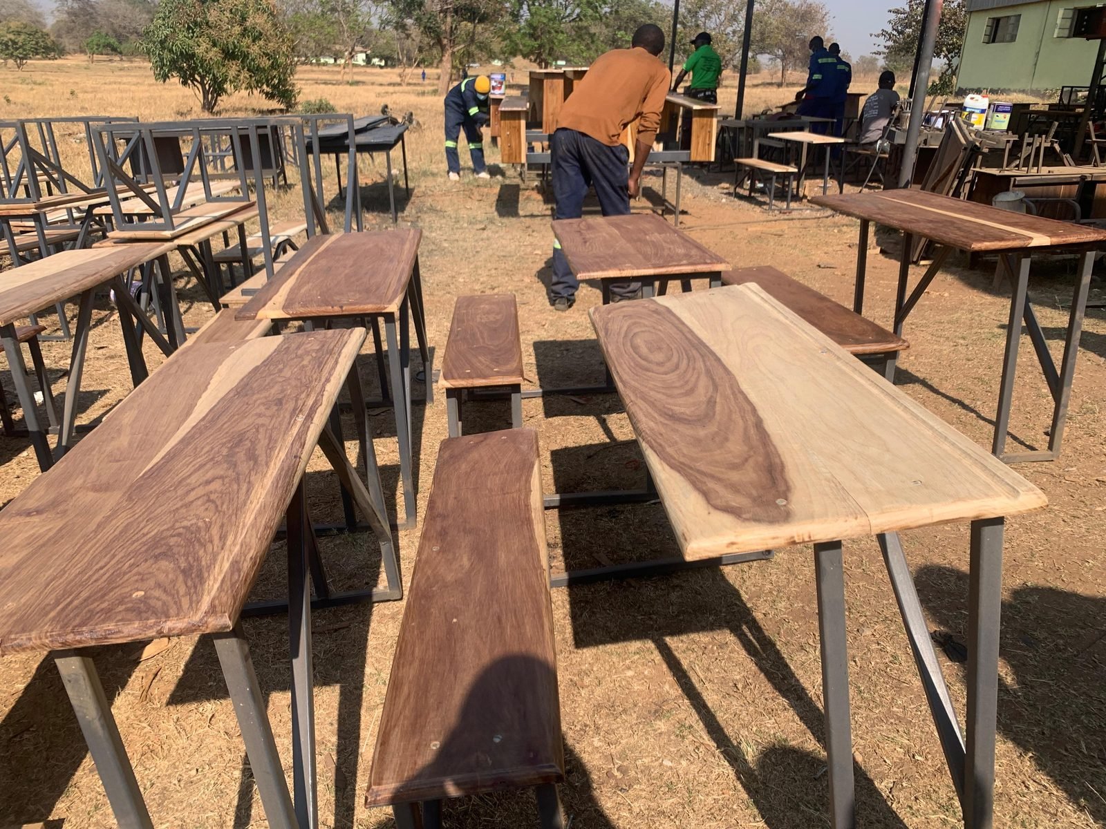 New desks and benches being made for Simooya school
